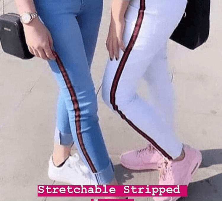 Stretchable strip Jeans Stretchable strip Jeans